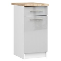 Кухонный шкаф Akord Oliwia S40, серый/белый цвет цена и информация | Кухонные шкафчики | pigu.lt