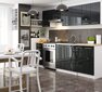Virtuvinė spintelė Akord Oliwia S40, juoda/balta kaina ir informacija | Virtuvinės spintelės | pigu.lt