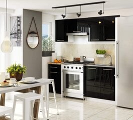 Virtuvinė spintelė Akord Oliwia S40, juoda/balta kaina ir informacija | Virtuvinės spintelės | pigu.lt