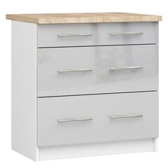 Кухонный шкаф Akord Oliwia S80, серый/белый цвет цена и информация | Кухонные шкафчики | pigu.lt