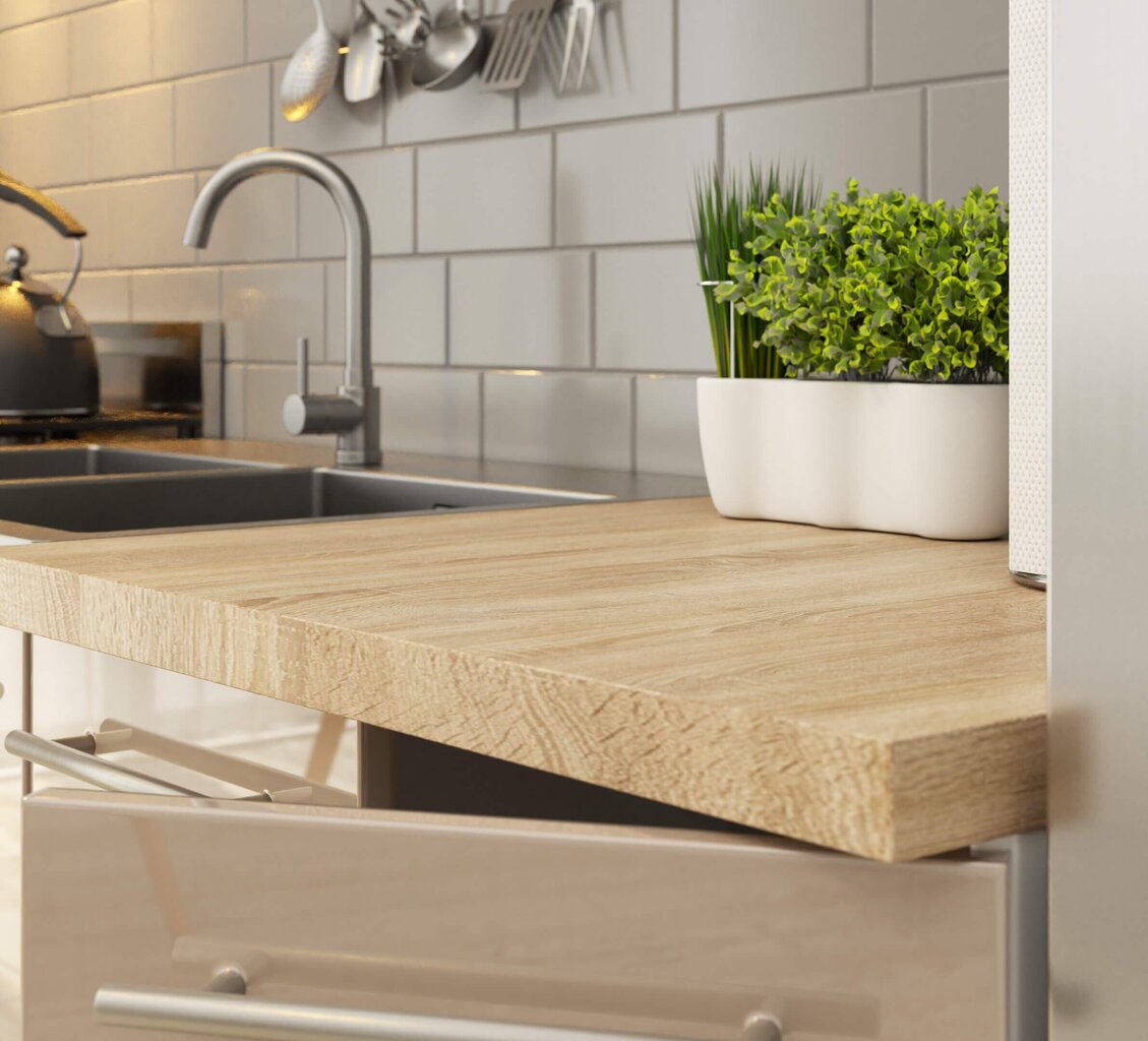 Virtuvinė spintelė Akord Oliwia S80, smėlio spalvos/balta kaina ir informacija | Virtuvinės spintelės | pigu.lt