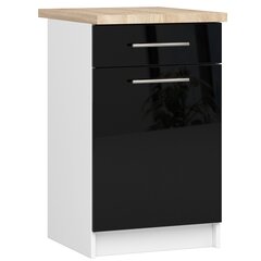 Кухонный шкаф Akord Oliwia S50, черный/белый цвет цена и информация | Кухонные шкафчики | pigu.lt