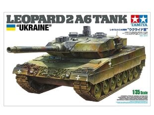 Surenkamas modelis Tamiya Leopard 2A6 Tank Ukraine, 1/35, 25207 kaina ir informacija | Konstruktoriai ir kaladėlės | pigu.lt
