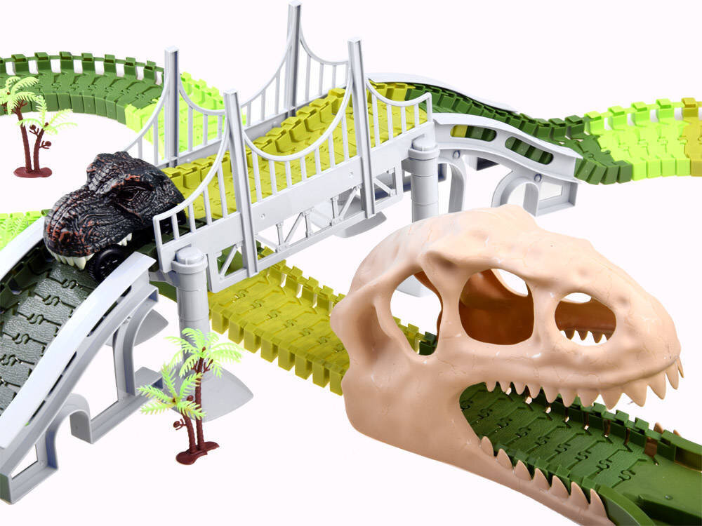 Lanksti trasa dinozauriniams automobiliams цена и информация | Žaislai berniukams | pigu.lt