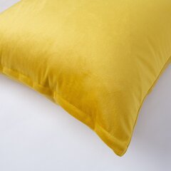 Pillow VELVET 2, 45x45cm, yellow цена и информация | Декоративные подушки и наволочки | pigu.lt