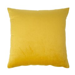 Pillow VELVET 2, 45x45cm, yellow цена и информация | Декоративные подушки и наволочки | pigu.lt