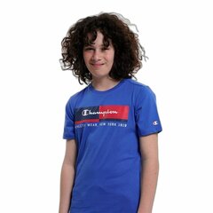 Marškinėliai berniukams Champion Crewneck S64104017, mėlyni цена и информация | Рубашки для мальчиков | pigu.lt