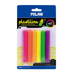 Plastilinas Milan Neonas 70 g, 6 vnt. kaina ir informacija | Piešimo, tapybos, lipdymo reikmenys | pigu.lt