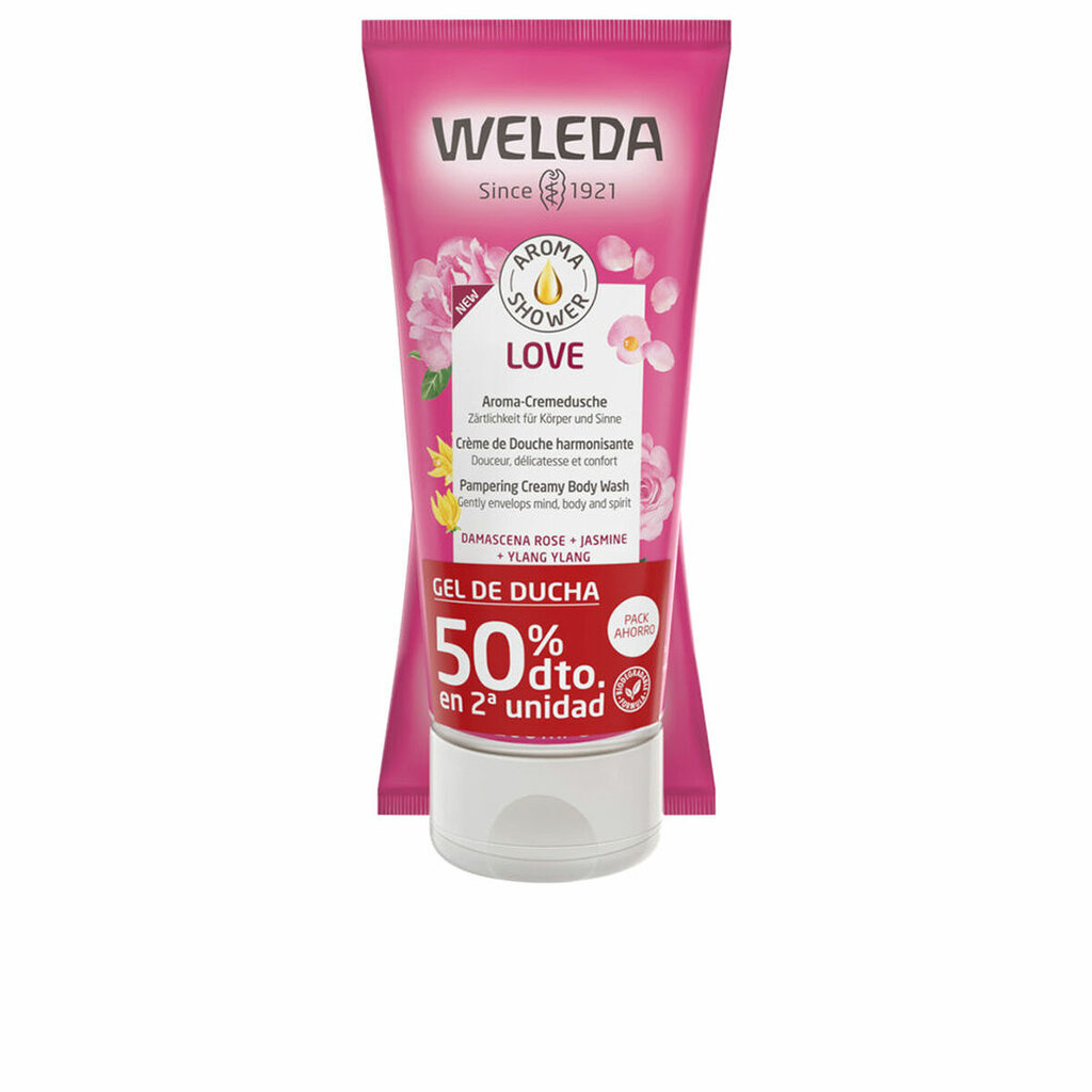 Dušo želė Weleda Aroma ShowerLove, 2 x 200 ml kaina ir informacija | Dušo želė, aliejai | pigu.lt