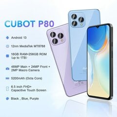 Cubot P80 256 ГБ Черный цена и информация | Мобильные телефоны | pigu.lt