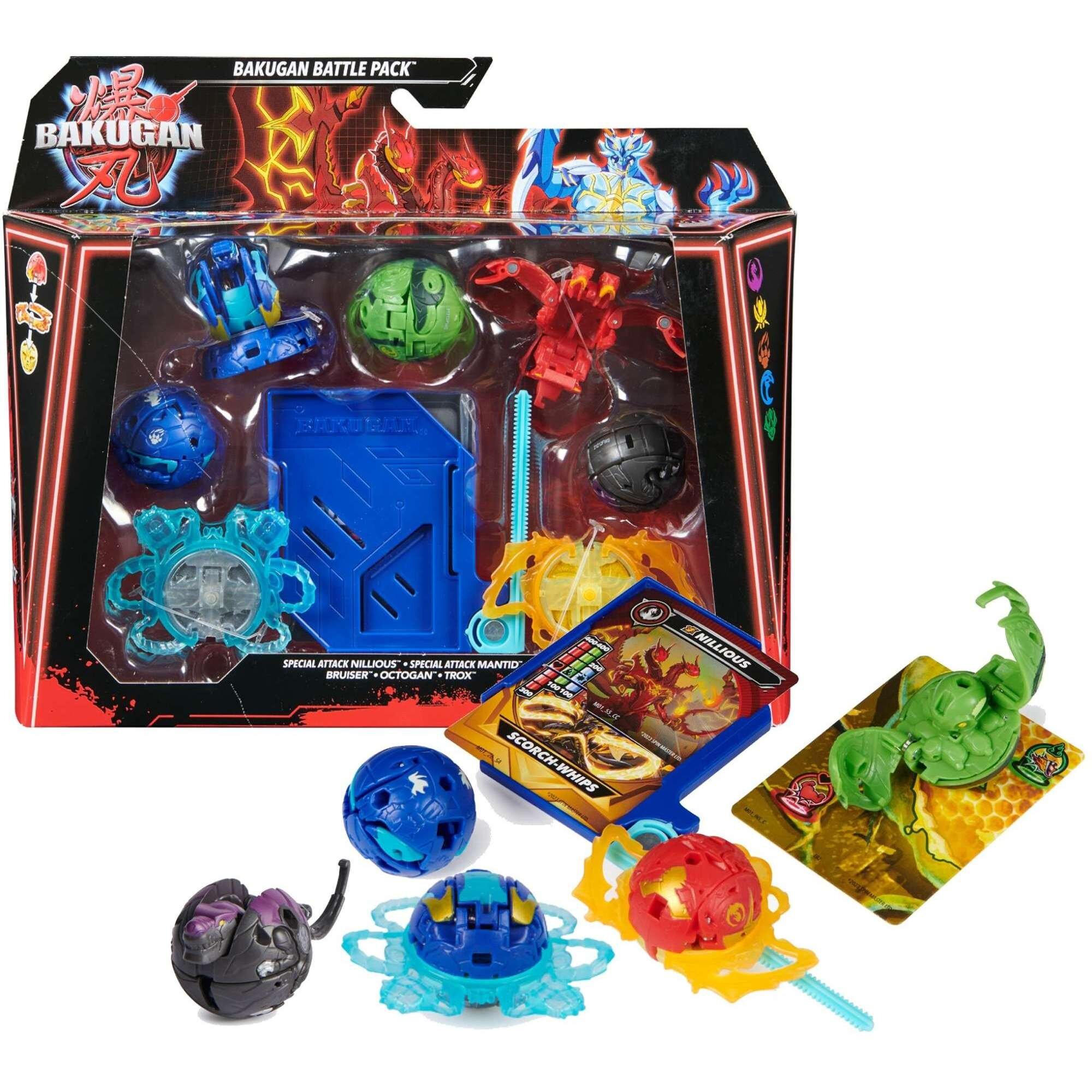 Mūšio paketo figūrėlės Bakugan Nillious i Mantid + Bruiser Octogan Trox  цена | pigu.lt