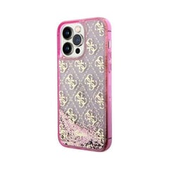 Оригинальный чехол GUESS Liquid Glitter 4G для iPhone 14 Pro Max (6,7″) - Прозрачный/Розовый цена и информация | Чехлы для телефонов | pigu.lt
