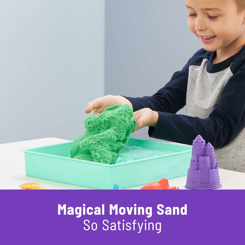 Edukacinis rinkinys Žalioji pilis Kinetic Sand 6067800 kaina ir informacija | Lavinamieji žaislai | pigu.lt