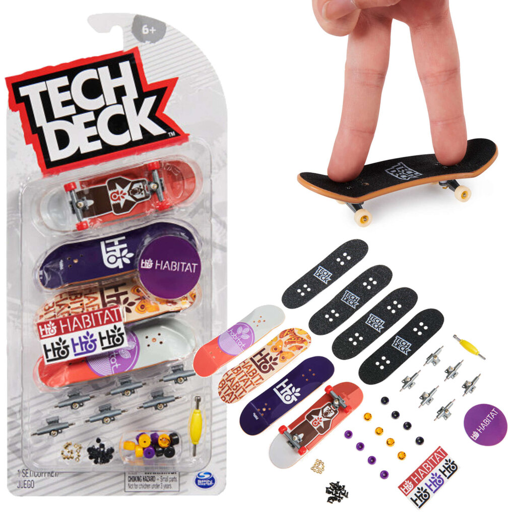 Pirštų riedlentė Tech Deck, 4 vnt. kaina ir informacija | Žaislai berniukams | pigu.lt