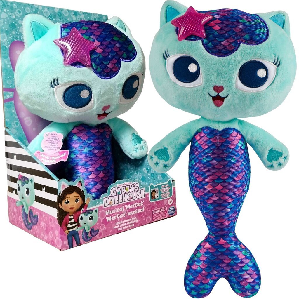 Interaktyvi katė-undinėlė SpinMaster Gabi Mermaid Cat House, 35 cm цена |  pigu.lt