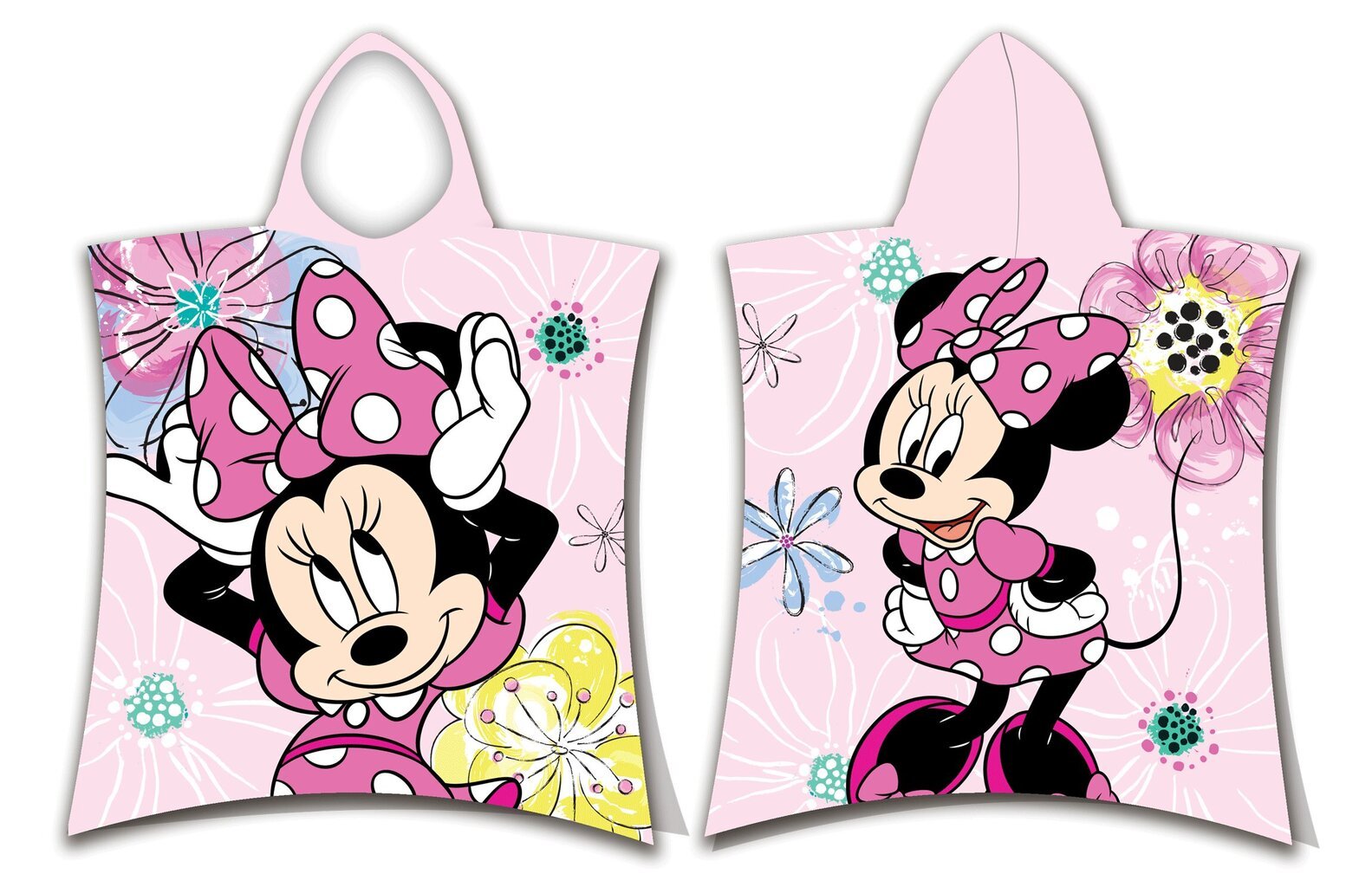 Disney vaikiškas pončas Minnie Pink bow, 50x115 cm цена и информация | Rankšluosčiai | pigu.lt