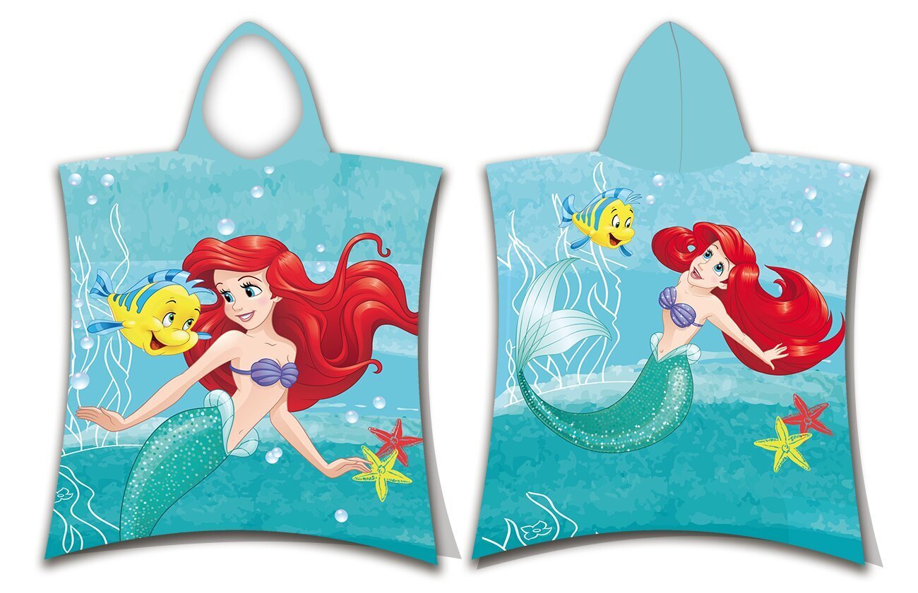 Disney vaikiškas pončas Ariel Friends, 50x115 cm kaina ir informacija | Rankšluosčiai | pigu.lt