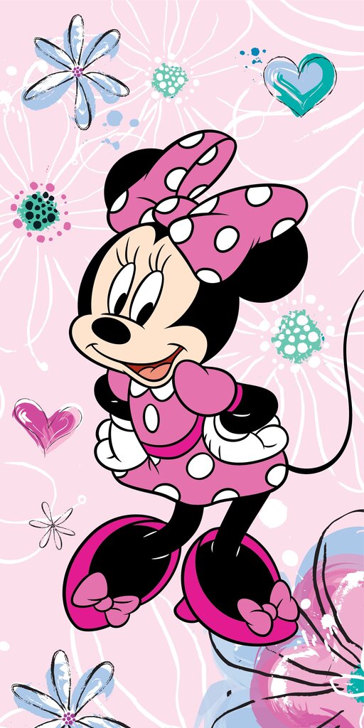 Disney rankšluostis Minnie Pink Bow 02, 70x140 cm цена и информация | Rankšluosčiai | pigu.lt