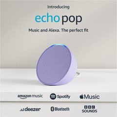 Echo Pop Bluetooth smart speaker Lavender Bloom цена и информация | Аудиоколонки | pigu.lt