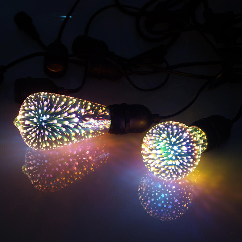 LED lemputė A60 3D, E27, 60*107mm, 6W/125Lm kaina ir informacija | Elektros lemputės | pigu.lt