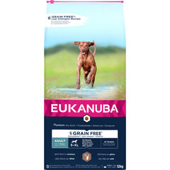 Eukanuba Grain Free S-XL Adult suaugusiems šunims su žvėriena, 12 kg kaina ir informacija | Sausas maistas šunims | pigu.lt