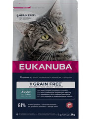 Eukanuba Grain Free suaugusioms katėms su lašiša, 10 kg kaina ir informacija | Sausas maistas katėms | pigu.lt