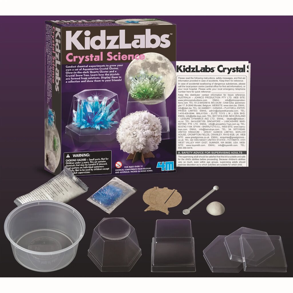 Kūrybinis rinkinys 4M Kristalų auginimas, 3 kristalai kaina ir informacija | Lavinamieji žaislai | pigu.lt