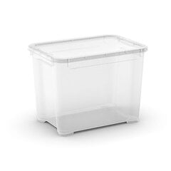 Коробка с крышкой T Box M 20L 26,5x38x28,5см прозрачная цена и информация | Ящики для вещей | pigu.lt