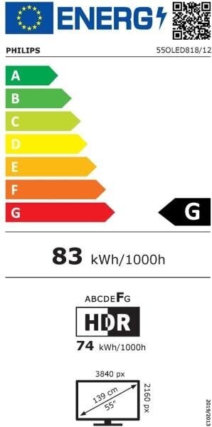 Philips 55OLED818/12 kaina ir informacija | Televizoriai | pigu.lt