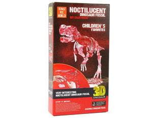 Surenkamas žėrintis dinozauro skeletas Lean Toys, 1vnt kaina ir informacija | Žaislai berniukams | pigu.lt