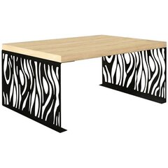 Kavos staliukas ADRK Furniture Mafei, 100x70cm, rudas/juodas kaina ir informacija | Kavos staliukai | pigu.lt