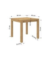 Kavos staliukas ADRK Furniture Olaf 1, 80x80cm, rudas/juodas kaina ir informacija | Kavos staliukai | pigu.lt