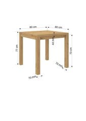 Kavos staliukas ADRK Furniture Olaf 1, 80x80cm, baltas kaina ir informacija | Kavos staliukai | pigu.lt