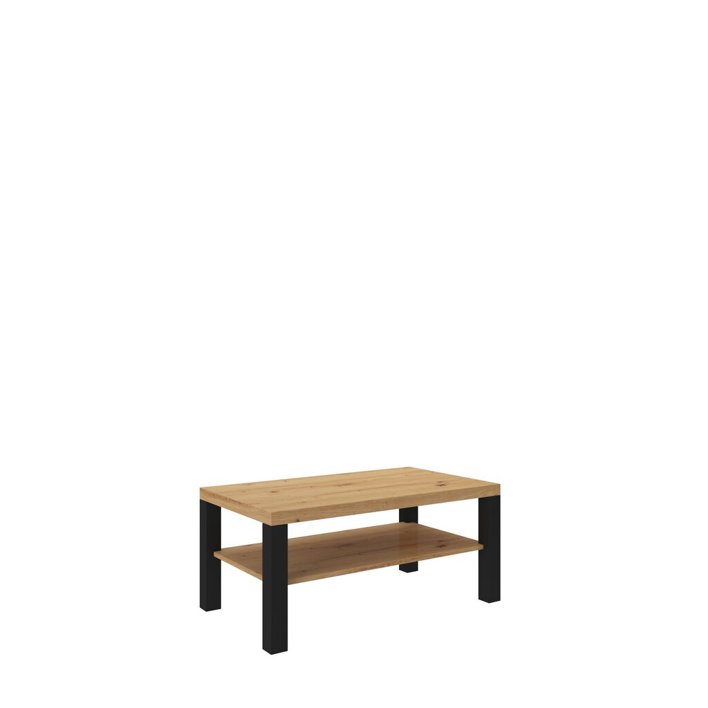 Kavos staliukas ADRK Furniture Sven, 115x65cm, rudas/juodas цена и информация | Kavos staliukai | pigu.lt