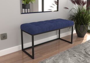 Скамья ADRK Furniture Flit, 90x45x35 см, темно-синий/черный цвет цена и информация | Кресла-мешки и пуфы | pigu.lt