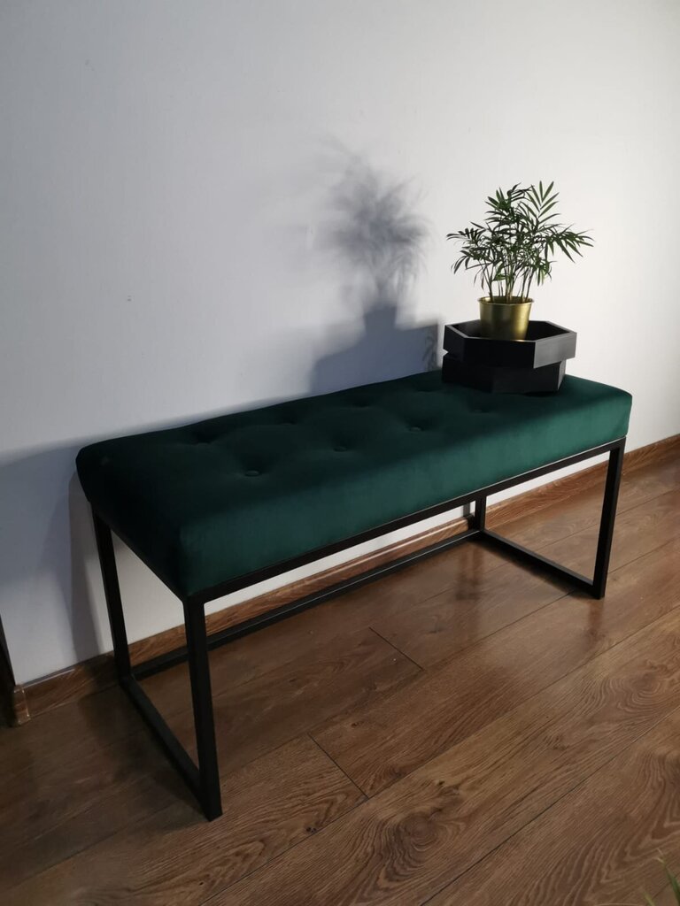 Suoliukas ADRK Furniture Flit, 90x45x35 cm, geltonos/juodos spalvos kaina ir informacija | Sėdmaišiai ir pufai | pigu.lt