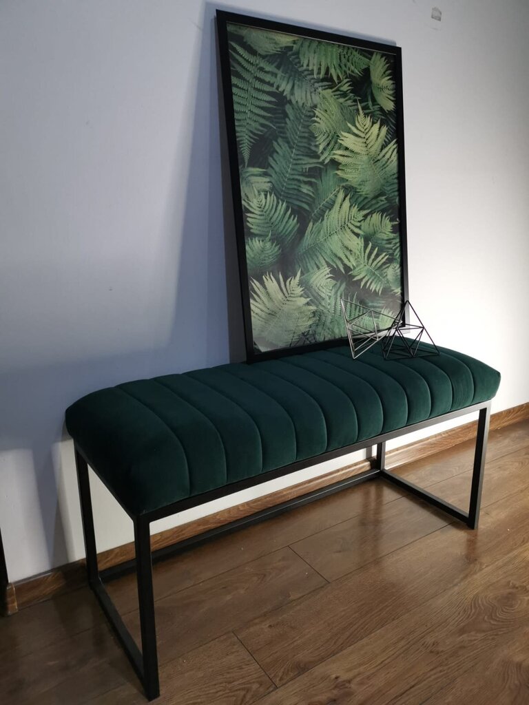 Suoliukas ADRK Furniture Flit, 90x45x35 cm, geltonos/juodos spalvos kaina ir informacija | Sėdmaišiai ir pufai | pigu.lt