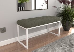 Скамья ADRK Furniture Flit, 90x45x35 см, серый/белый цвет цена и информация | Кресла-мешки и пуфы | pigu.lt