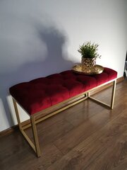 Suoliukas ADRK Furniture Flit, 90x45x35 cm, raudonas/aukso kaina ir informacija | Sėdmaišiai ir pufai | pigu.lt