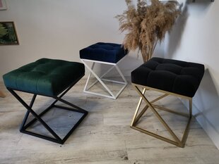 Пуф ADRK Furniture Kiko, черный/белый цвет цена и информация | Кресла-мешки и пуфы | pigu.lt