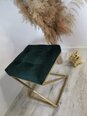 Pufas ADRK Furniture Kiko, tamsiai žalias/aukso