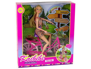 Lėlė su dviračiu Täpsustamata, rožinė kaina ir informacija | Žaislai mergaitėms | pigu.lt