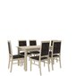 Valgomojo komplektas ADRK Furniture Rodos 25, smėlio/pilkas kaina ir informacija | Valgomojo komplektai | pigu.lt