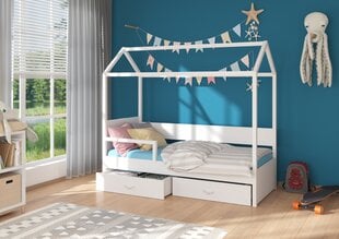 Кровать ADRK Furniture Otello 80x180 см, белая цена и информация | Детские кровати | pigu.lt