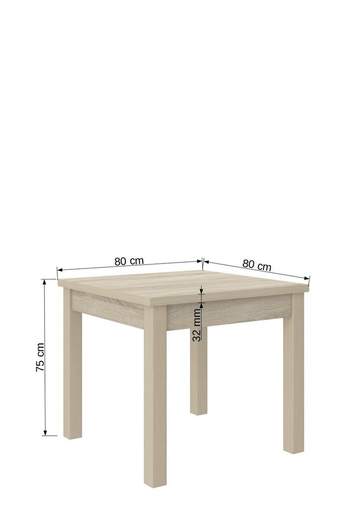 Valgomojo komplektas ADRK Furniture Rodos 38, smėlio/pilkas kaina ir informacija | Valgomojo komplektai | pigu.lt