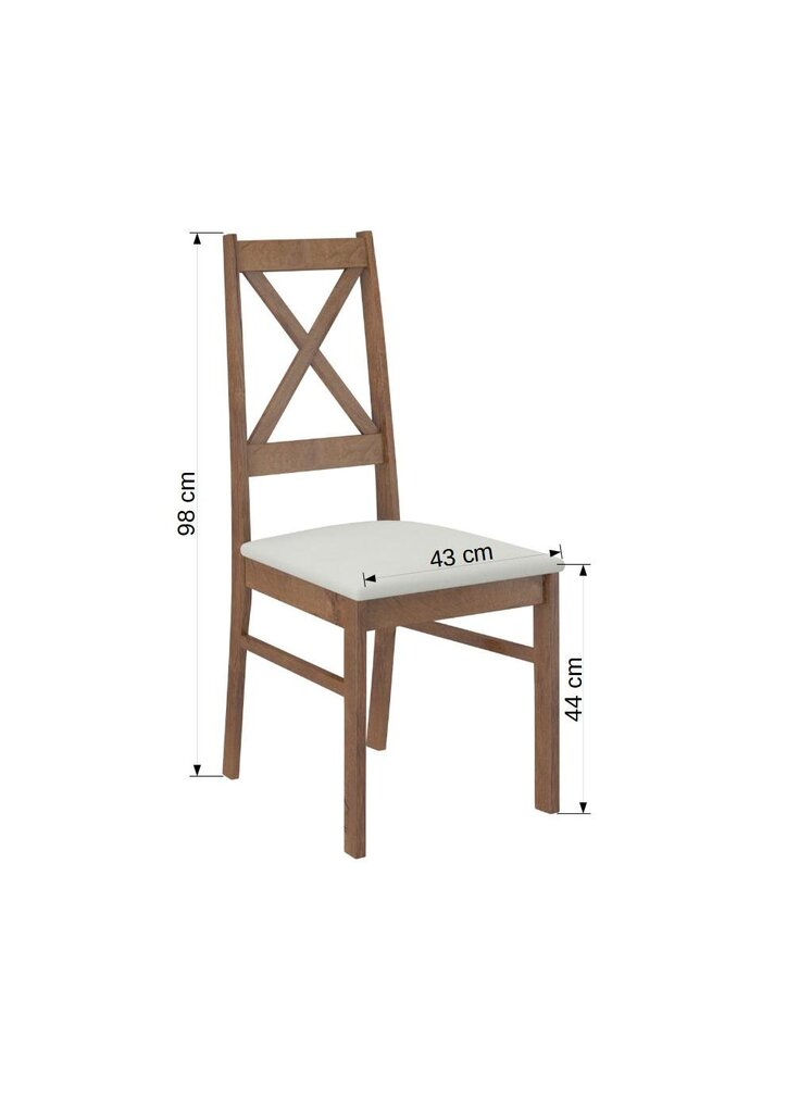 Valgomojo komplektas ADRK Furniture Rodos 38, rudas/smėlio цена и информация | Valgomojo komplektai | pigu.lt