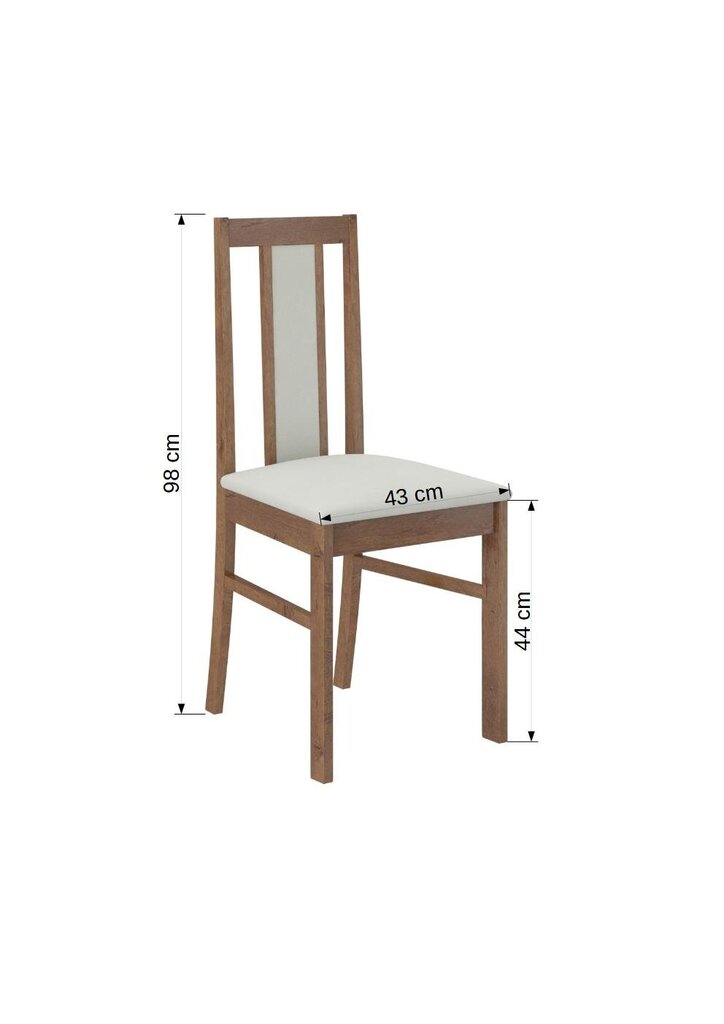 Valgomojo komplektas ADRK Furniture Rodos 52, smėlio/pilkas kaina ir informacija | Valgomojo komplektai | pigu.lt