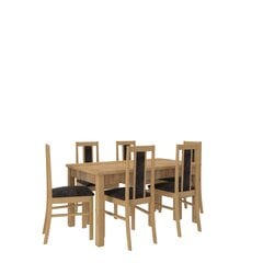 Valgomojo komplektas ADRK Furniture Rodos 52, rudas/pilkas kaina ir informacija | Valgomojo komplektai | pigu.lt