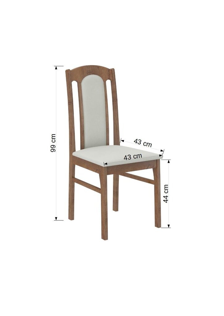 Kėdė K1, smėlio/juoda kaina ir informacija | Virtuvės ir valgomojo kėdės | pigu.lt