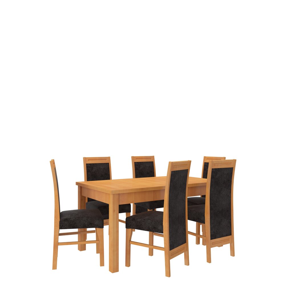 Valgomojo komplektas ADRK Furniture Rodos 57, rudas/pilkas цена и информация | Valgomojo komplektai | pigu.lt